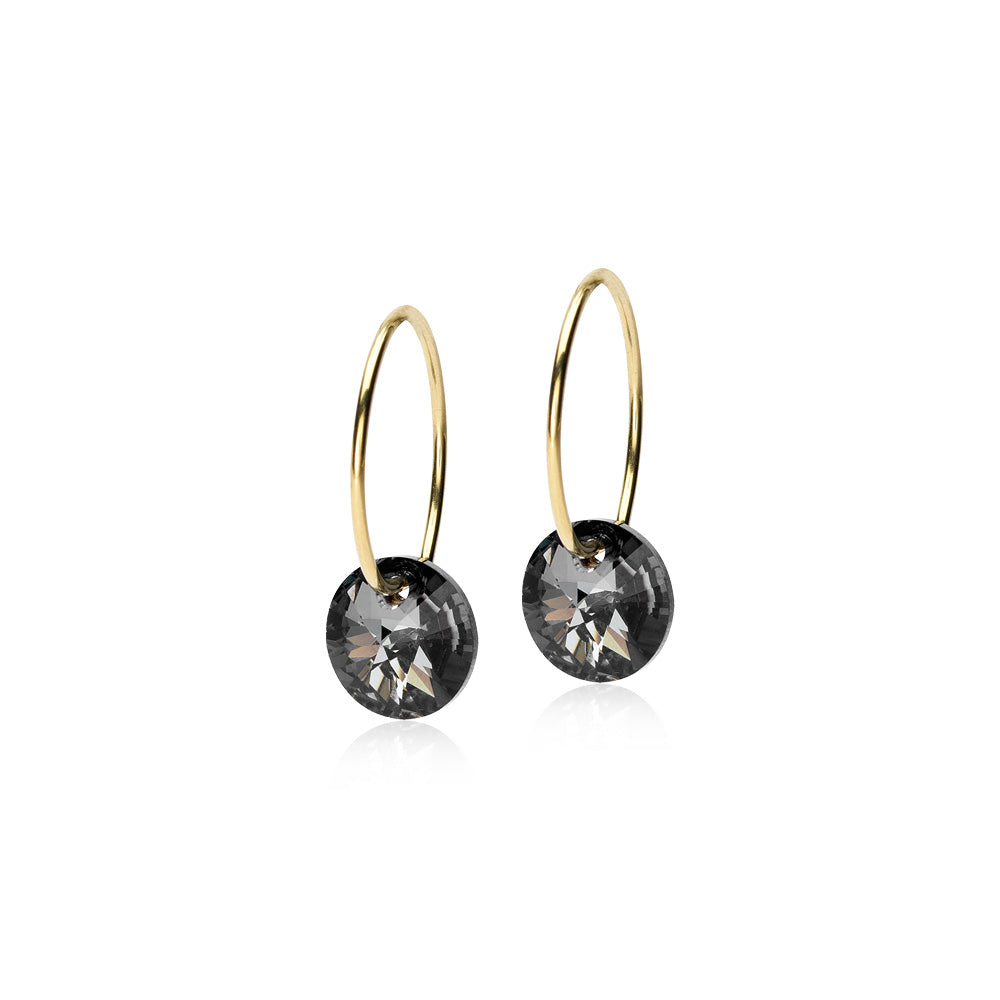 BLOMDAHL CJ GT Ear Ring Round Black Diamond